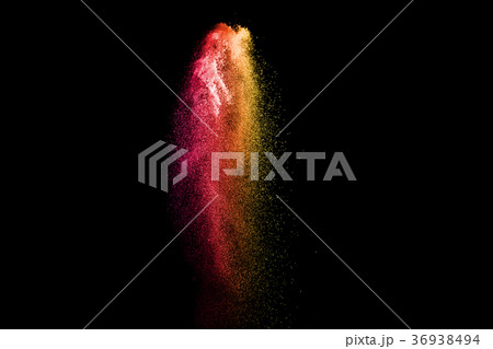 Freeze motion of multicolored particles on black Freeze motion of multicolored particles on black 36938494