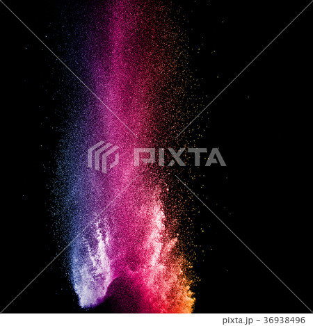 Freeze motion of multicolored particles on black Freeze motion of multicolored particles on black 36938496