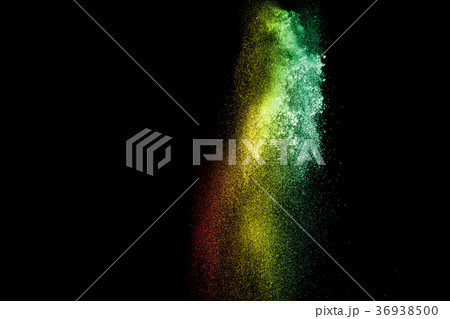 Freeze motion of multicolored particles on black Freeze motion of multicolored particles on black 36938500