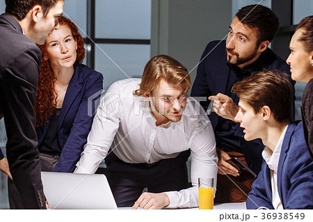 Smiling Female And Handsome Male Co-Workers 36938549