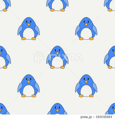 Flat line color vector seamless pattern cute Flat line color vector seamless pattern cute 36938984