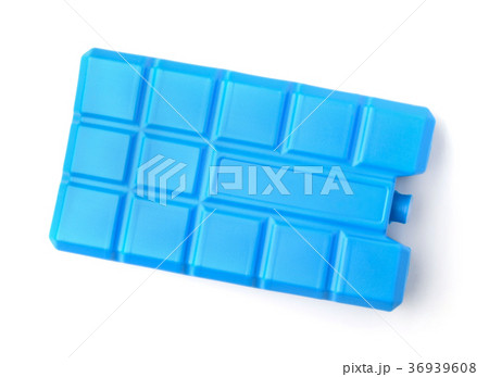 Blue cold ice pack isolated on white 36939608