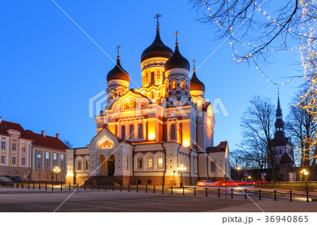 Alexander Nevsky Cathedral at night in Tallinn Alexander Nevsky Cathedral at night in Tallinn 36940865
