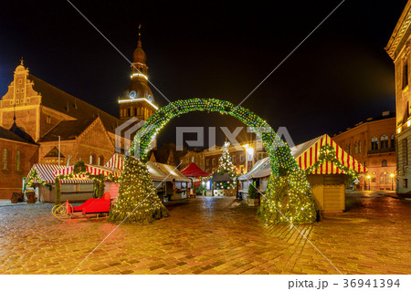Riga. New Year's arch. Riga. New Year's arch. 36941394
