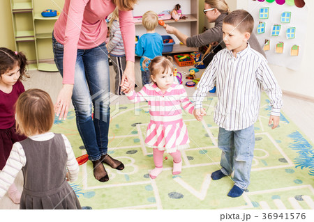 Group of little children dancing  36941576