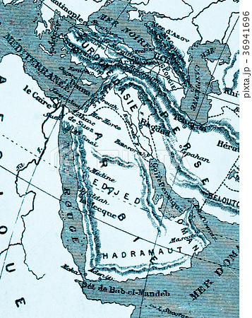 古地図 アラビア半島の写真素材