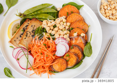 Buddha bowl with vegetables, tofu Buddha bowl with vegetables, tofu 36941805