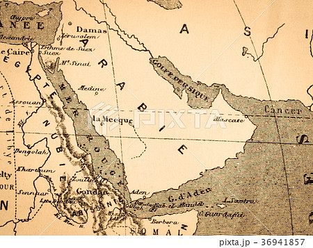 古地図 アラビア半島の写真素材