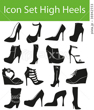 Icon Set High Heelsのイラスト素材