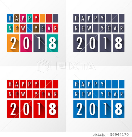 Happy new 2018 year. Greetings card. Happy new 2018 year. Greetings card. 36944170