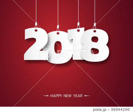Happy new 2018 year. Greetings card. Happy new 2018 year. Greetings card. 36944200