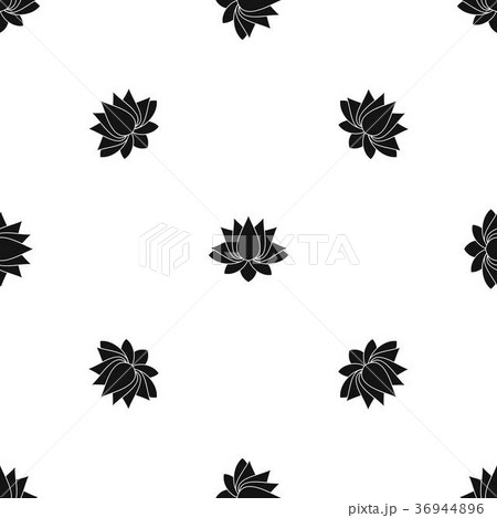 Lotus pattern seamless black Lotus pattern seamless black 36944896