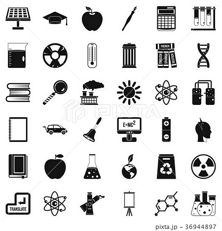Good education icons set, simple style Good education icons set, simple style 36944897