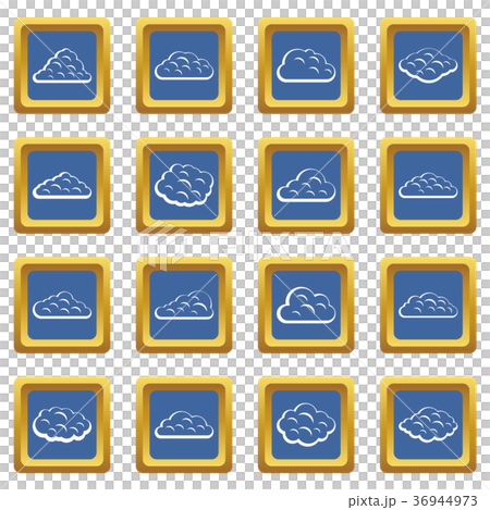 Clouds icons set blue 36944973