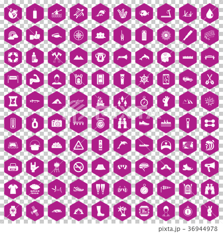 100 rafting icons hexagon violet 100 rafting icons hexagon violet 36944978