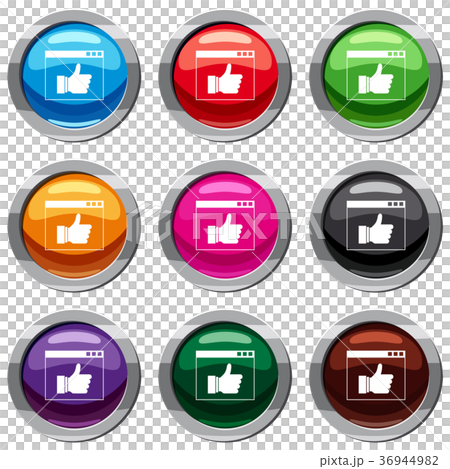 Hand with thumb up in browser set 9 collection Hand with thumb up in browser set 9 collection 36944982