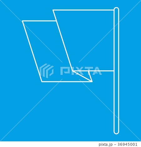 Flag icon, outline style Flag icon, outline style 36945001