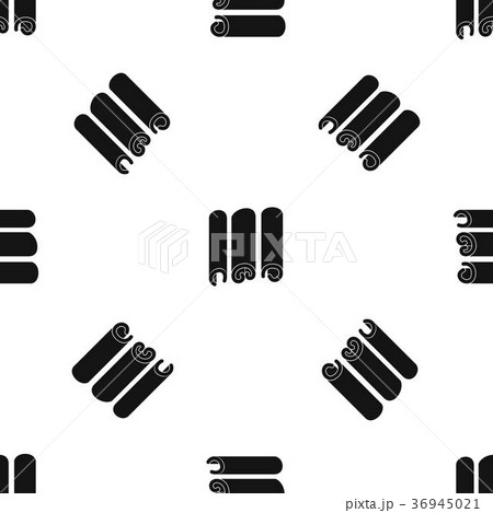 Cinnamon pattern seamless black Cinnamon pattern seamless black 36945021