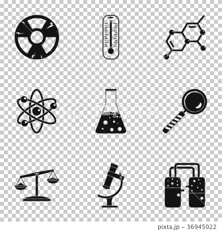 Chemical icon set, simple style 36945022