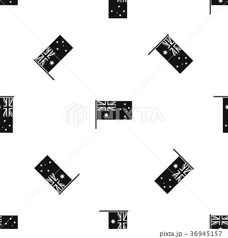 Australian flag pattern seamless black 36945157