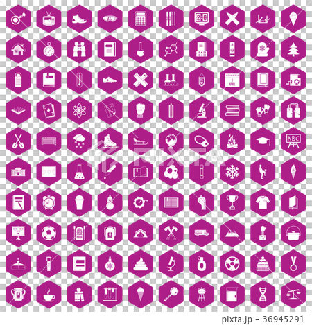 100 school years icons hexagon violet 100 school years icons hexagon violet 36945291