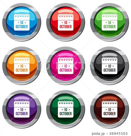 10 october calendar set 9 collection 36945503