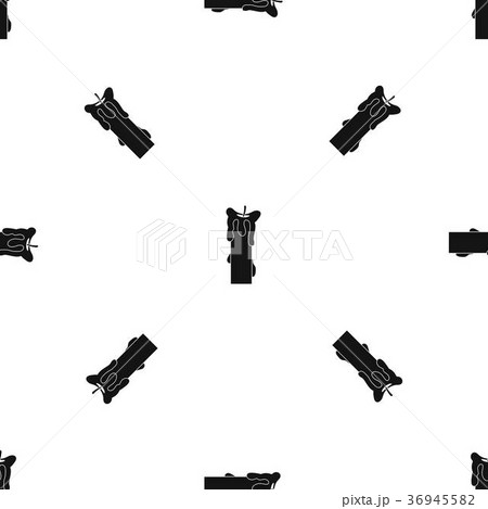 Extinguished candle pattern seamless black 36945582