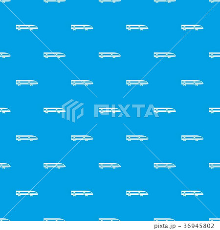 Modern high speed train pattern seamless blue 36945802