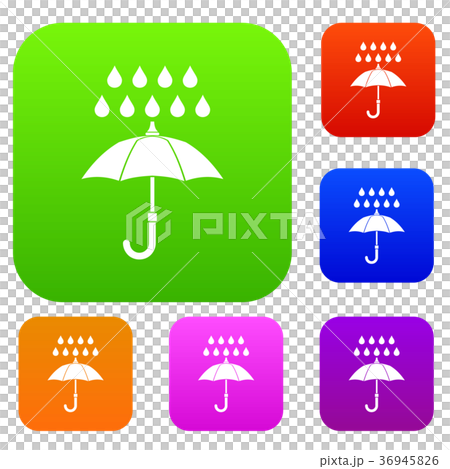 Umbrella and rain set collection 36945826