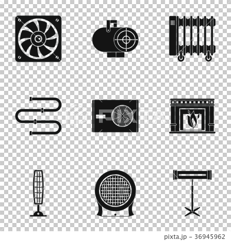 Conditioning icon set, simple style Conditioning icon set, simple style 36945962