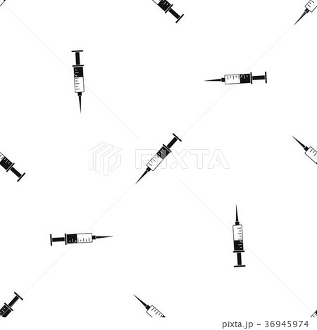 Syringe pattern seamless black Syringe pattern seamless black 36945974