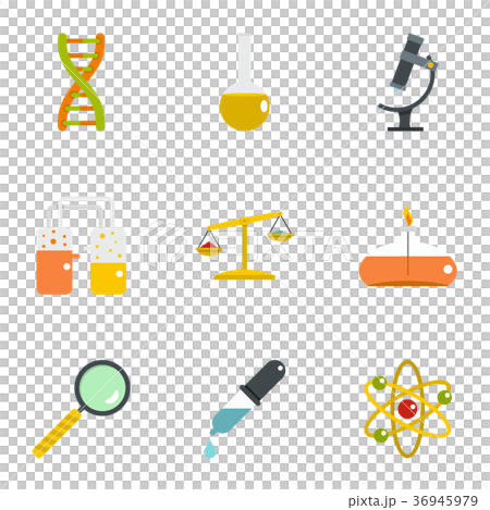 Chemistry icon set, flat style Chemistry icon set, flat style 36945979