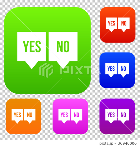 Signs of yes and no set collection Signs of yes and no set collection 36946000