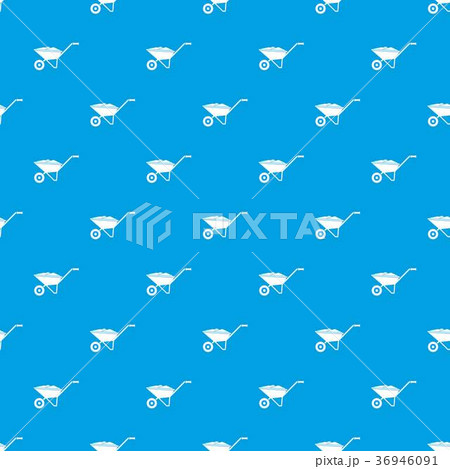 Wheelbarrow pattern seamless blue 36946091
