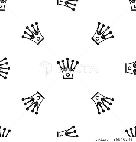 Crown pattern seamless black Crown pattern seamless black 36946243