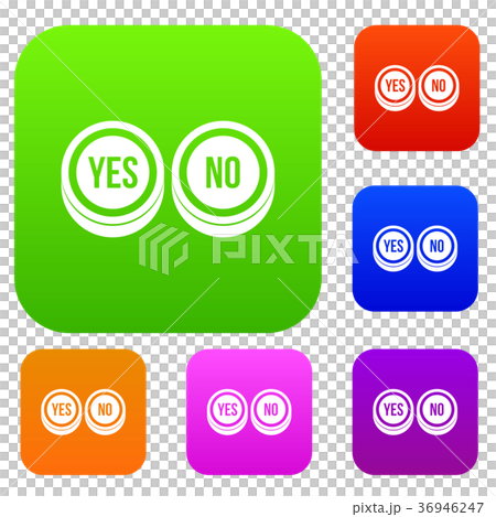 Round signs yes and no set collection Round signs yes and no set collection 36946247
