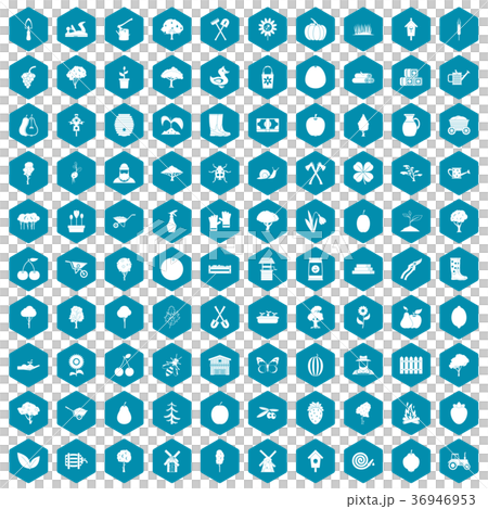 100 agriculture icons sapphirine violet 36946953