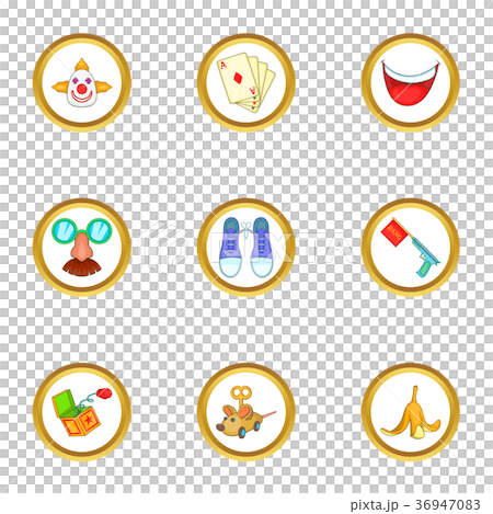 Curcus icons set, cartoon style 36947083