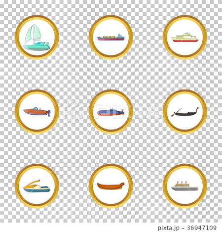 Tanker icons set, cartoon style Tanker icons set, cartoon style 36947109