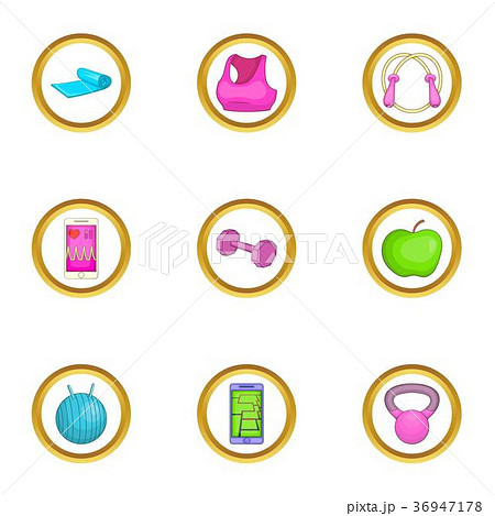 Activity icons set, cartoon style Activity icons set, cartoon style 36947178