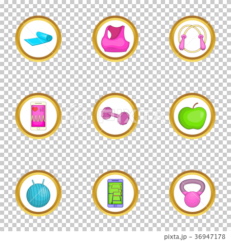 Activity icons set, cartoon style Activity icons set, cartoon style 36947178