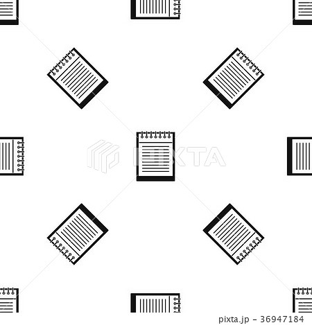Spiral notepad pattern seamless black 36947184