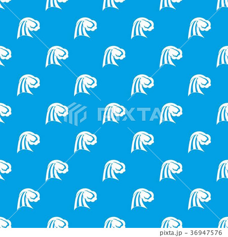 Big wave pattern seamless blueのイラスト素材 [36947576] - PIXTA