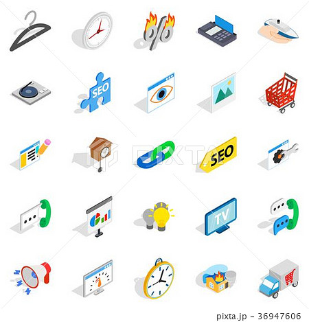 Trifle icons set, isometric style Trifle icons set, isometric style 36947606