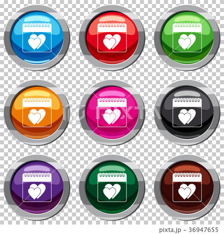 Wedding date day on calendar set 9 collection 36947655