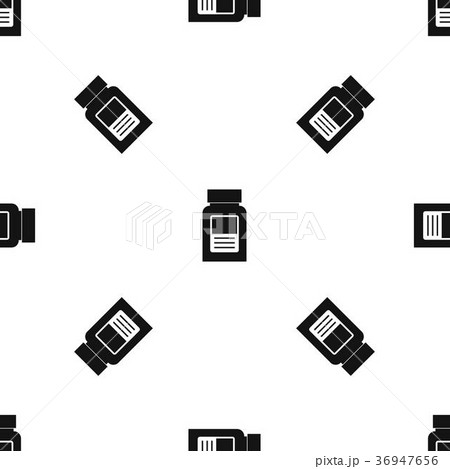Medicine bottle pattern seamless black 36947656