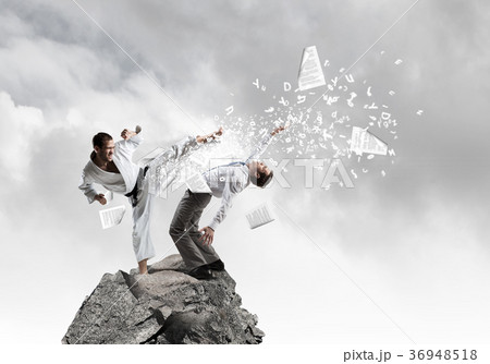 Karate man in white kimino Karate man in white kimino 36948518