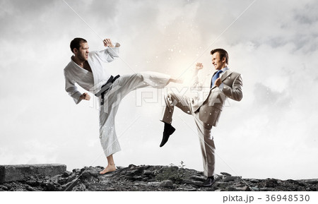 Karate man in white kimino 36948530
