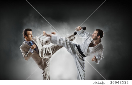 Karate man in white kimino Karate man in white kimino 36948552