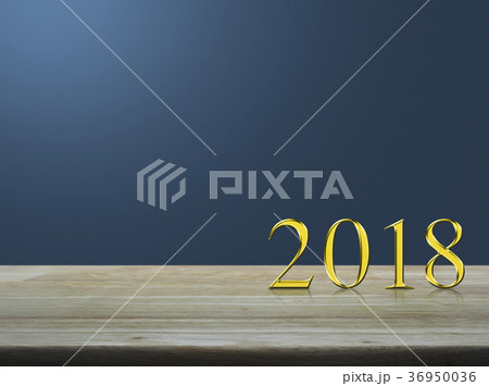 Happy new year 2018 concept 36950036